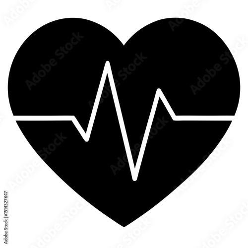 heart and heartbeat symbol