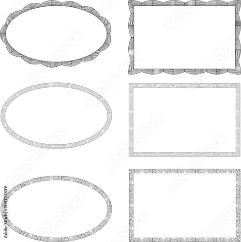 Ornamental Frame Border horizontal and oblong