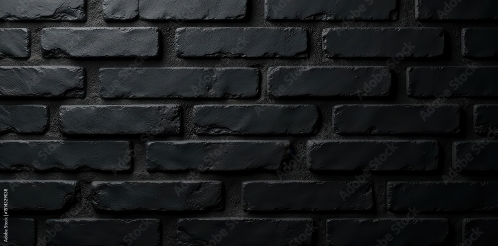 Deep black, seamless brick texture High-resolution, matte finish , stylish, industrial, digital Deep black, seamless brick texture High-resolution, matte finish , stylish, industrial, digital