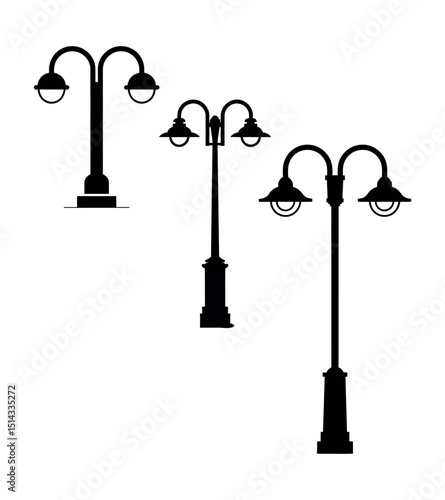 street lamp vector