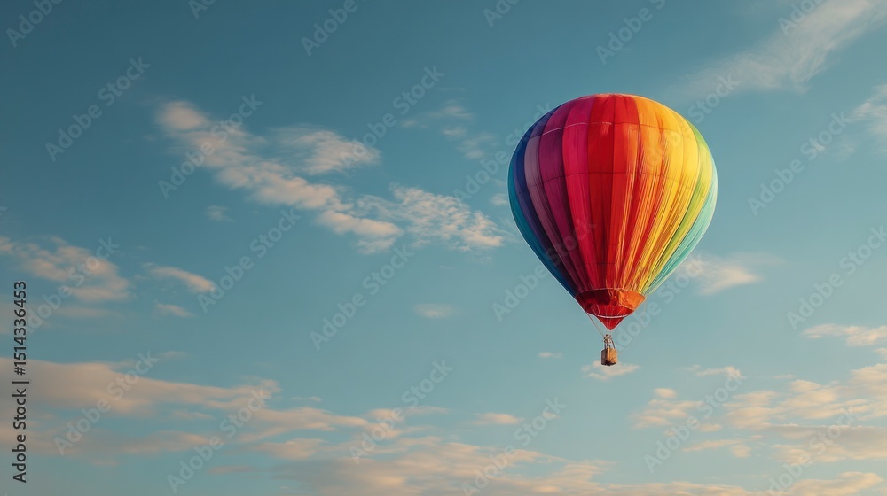 Naklejka premium Colorful hot air balloon in sky