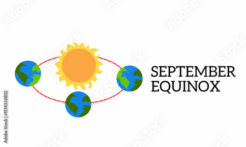 September Equinox greeting card, perfect for greeting cards, banners and themed events.