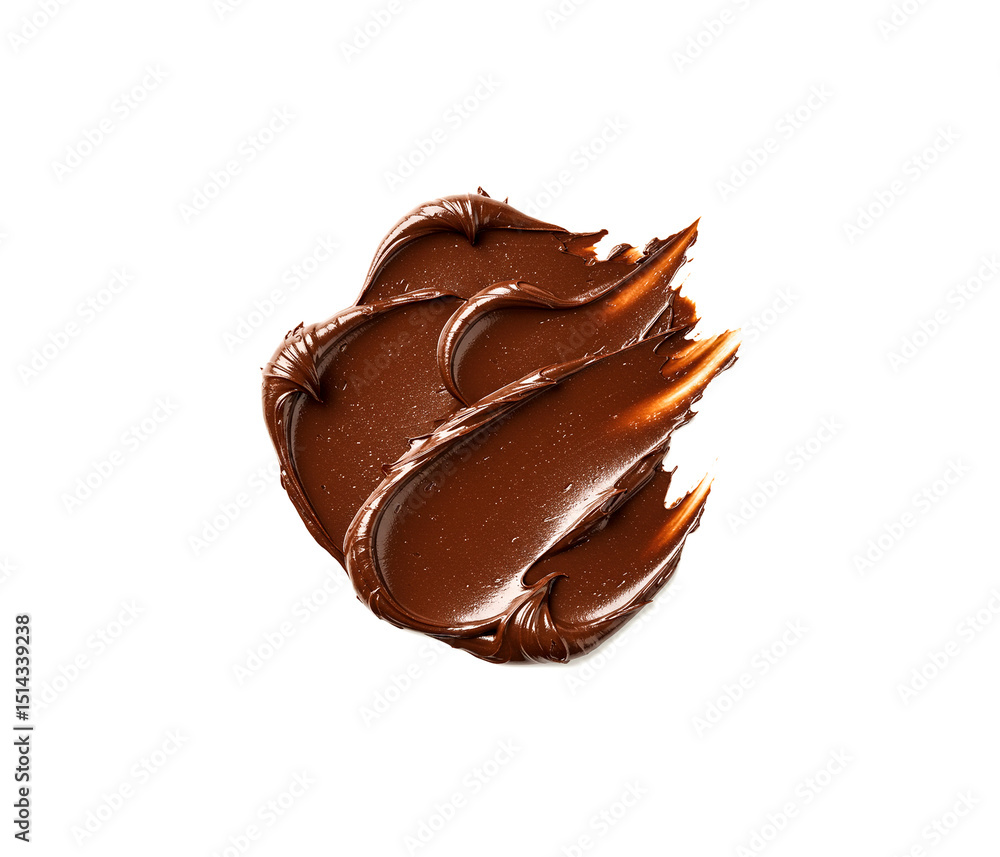 Obraz premium Tasty chocolate paste isolated on white background.