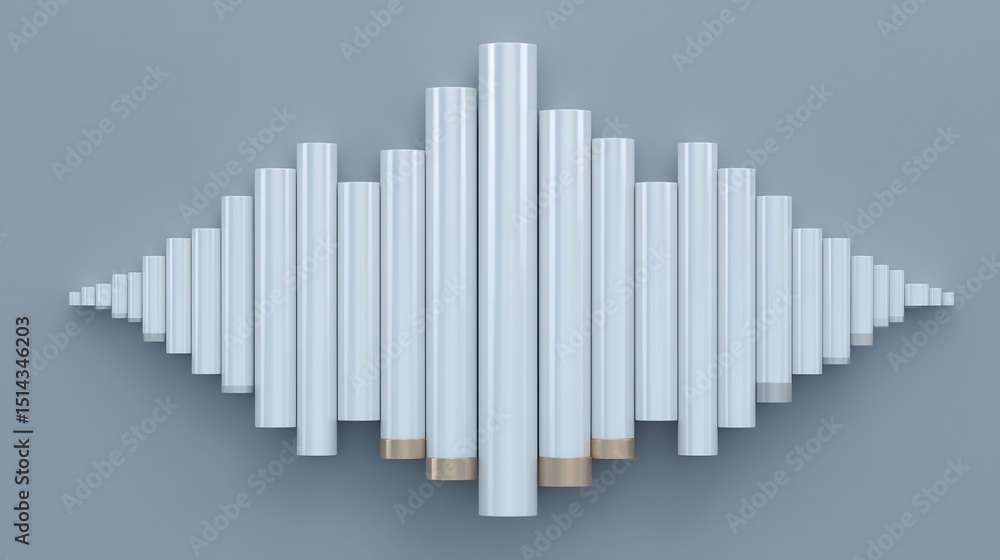 Obraz premium Abstract Cylindrical Arrangement: A Study in Minimalist Design