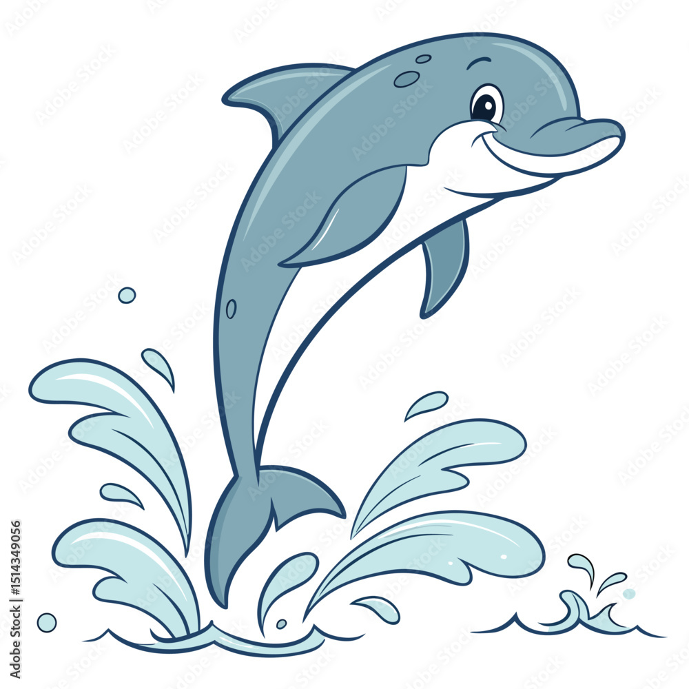 Fototapeta premium Dolphin Intelligent, playful marine mammal loved for its friendliness and agility