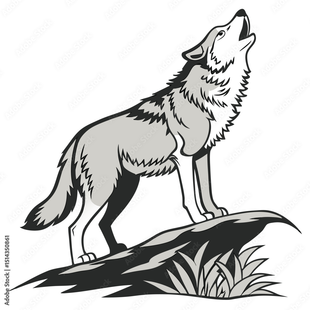 Obraz premium Wolf Wild ancestor of the domestic dog symbolizes loyalty, instinct, and teamwork