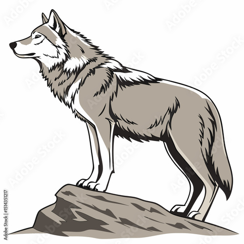Wolf Wild ancestor of the domestic dog symbolizes loyalty, instinct, and teamwork