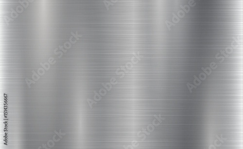 Vector grey metallic tones background. Abstract gradient bright and shiny light reflection brushed steel metal texture. Illustration for background, backdrop, web, wallpaper, print and design artwork.