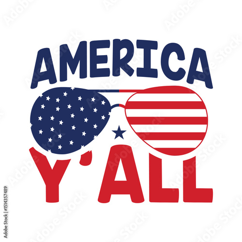 America Y’all 4th of July Sunglasses Graphic
