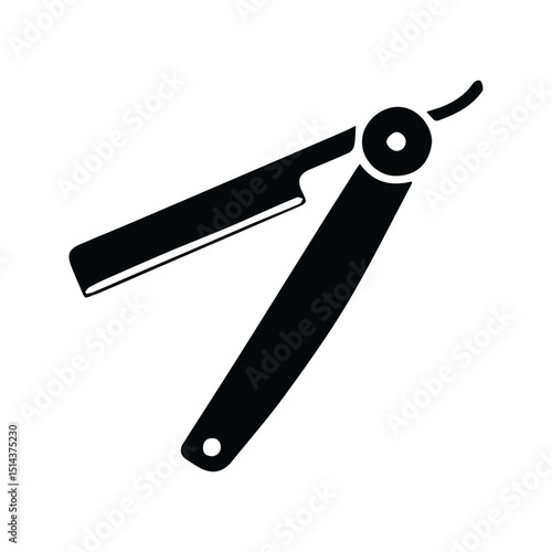 Razor Icon. Folding Razor Vector Illustration. Manual Shaver.