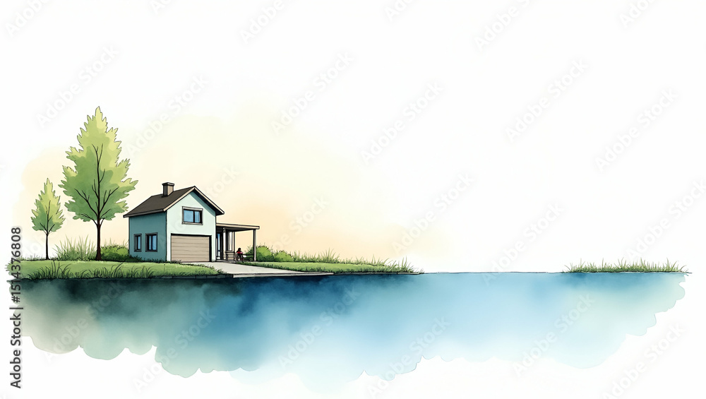 Fototapeta premium Civil Engineer Designs Grey Water Management Systems: Innovative Plumbing, Storage Tanks & Treatment Units for Residential Wastewater Recycling - Photo Stock Concept