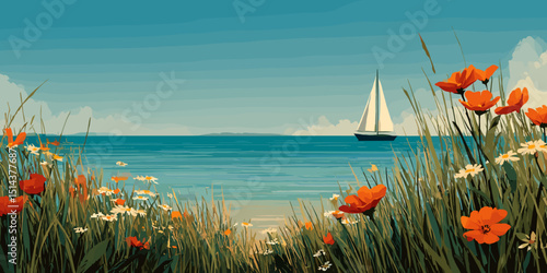 water, sea, beach, kayak, boat, sport, summer, canoe, people, vacation, ocean, fun, vector, travel, illustration, boy, woman, leisure, cartoon, holiday, nature, ski, sky, lake, fishing, chair, sand, c