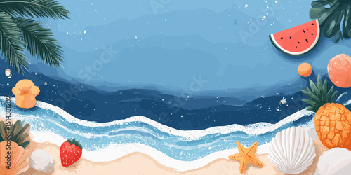 summer clipart, summer banner, summer, summer poster, cute summer, summer silhouette, beach banner, beach poster, water, sea, beach, kayak, boat, sport, summer, canoe, people, vacation, ocean, fun, ve