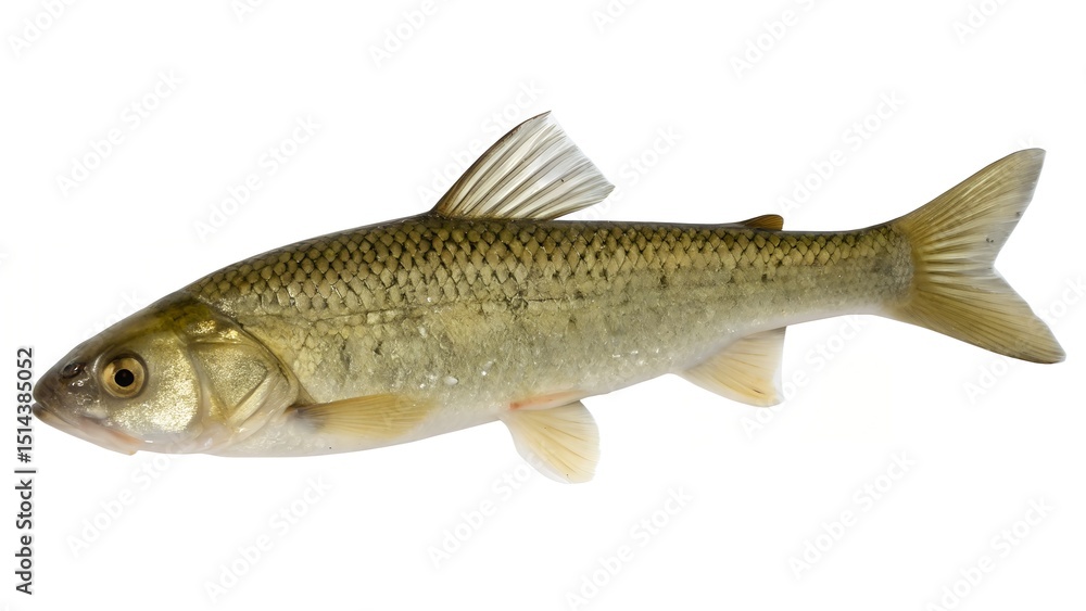 Fototapeta premium Bullhead Minnow Fish on White Background – Isolated Realistic Specimen Image