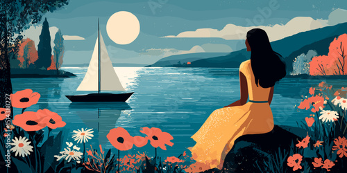 summer clipart, summer banner, summer, summer poster, cute summer, summer silhouette, beach banner, beach poster, water, sea, beach, kayak, boat, sport, summer, canoe, people, vacation, ocean, fun, ve