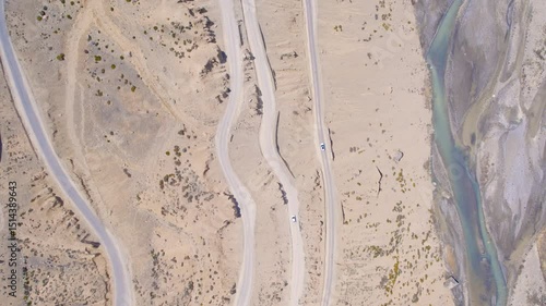 Wallpaper Mural 4K Drone Shot of Gata Loops, Ladakh – Hairpin Bends on Remote Himalayan Road Torontodigital.ca