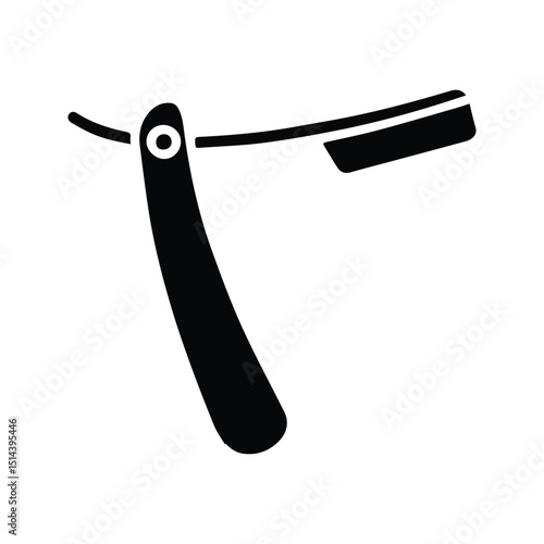 Razor Icon. Folding Razor Vector Illustration. Manual Shaver.