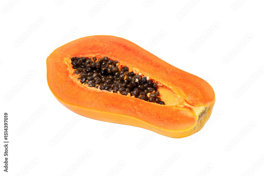 papaya isolated on white background papaya isolated on white background