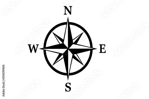 compass on black background