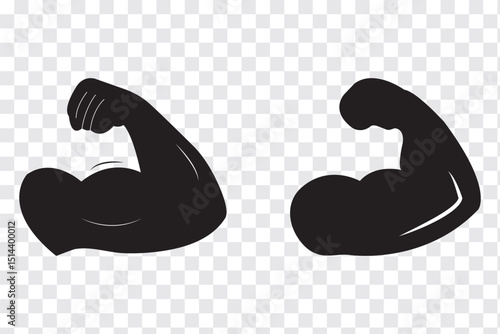 Biceps Muscle icon. Gym symbol, logo Vector illustration. Eps 10.