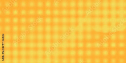 Yellow orange halftone pattern. Retro comic gradient background. Square pixilated dot cartoon texture. Pop art faded gradient pattern