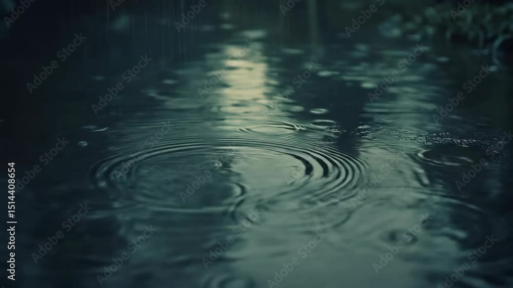 Circular water ripples dark pool Circular water ripples dark pool