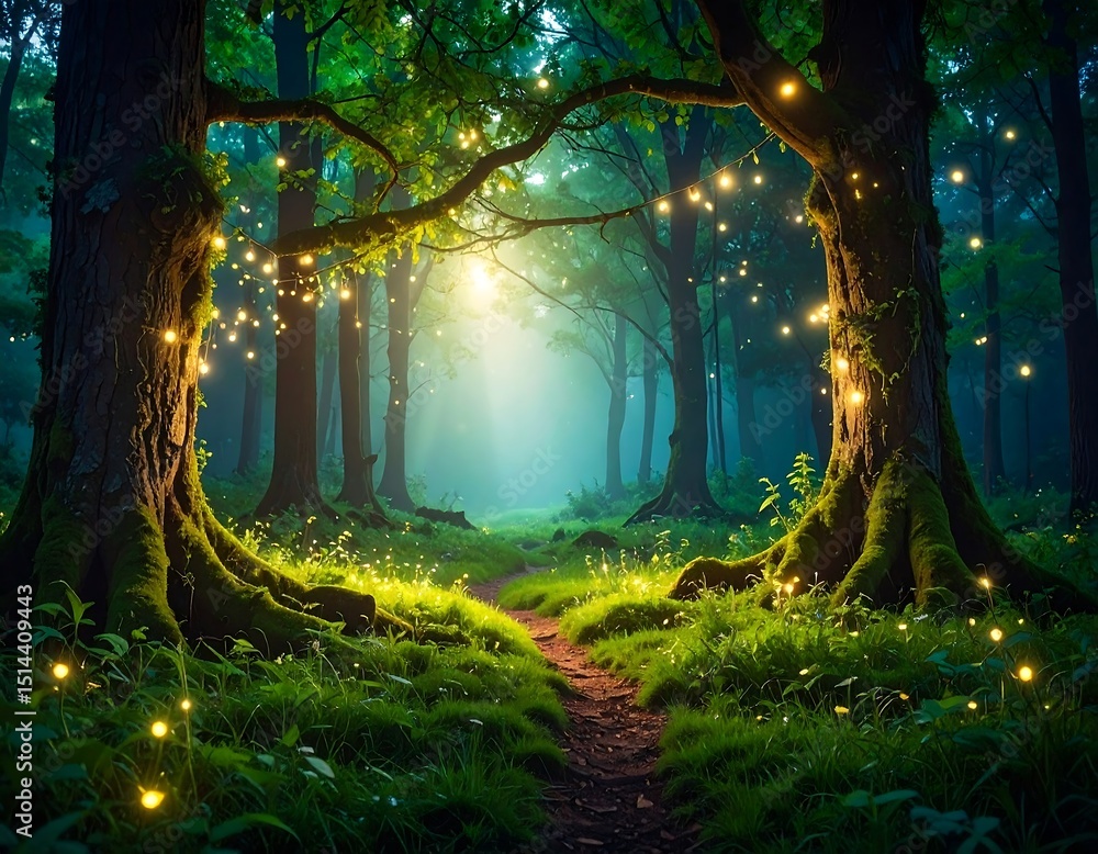 Obraz premium Magical forest path