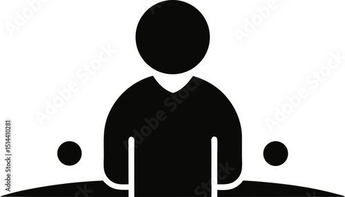 Social Distancing Icon Silhouette Vector Illustration