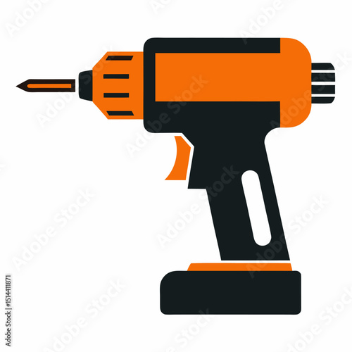 vector illustration of electric drill