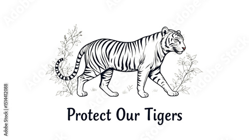 Endangered White Tiger Conservation and Protection