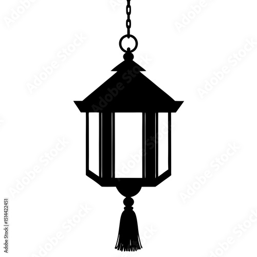 vintage lantern isolated on white