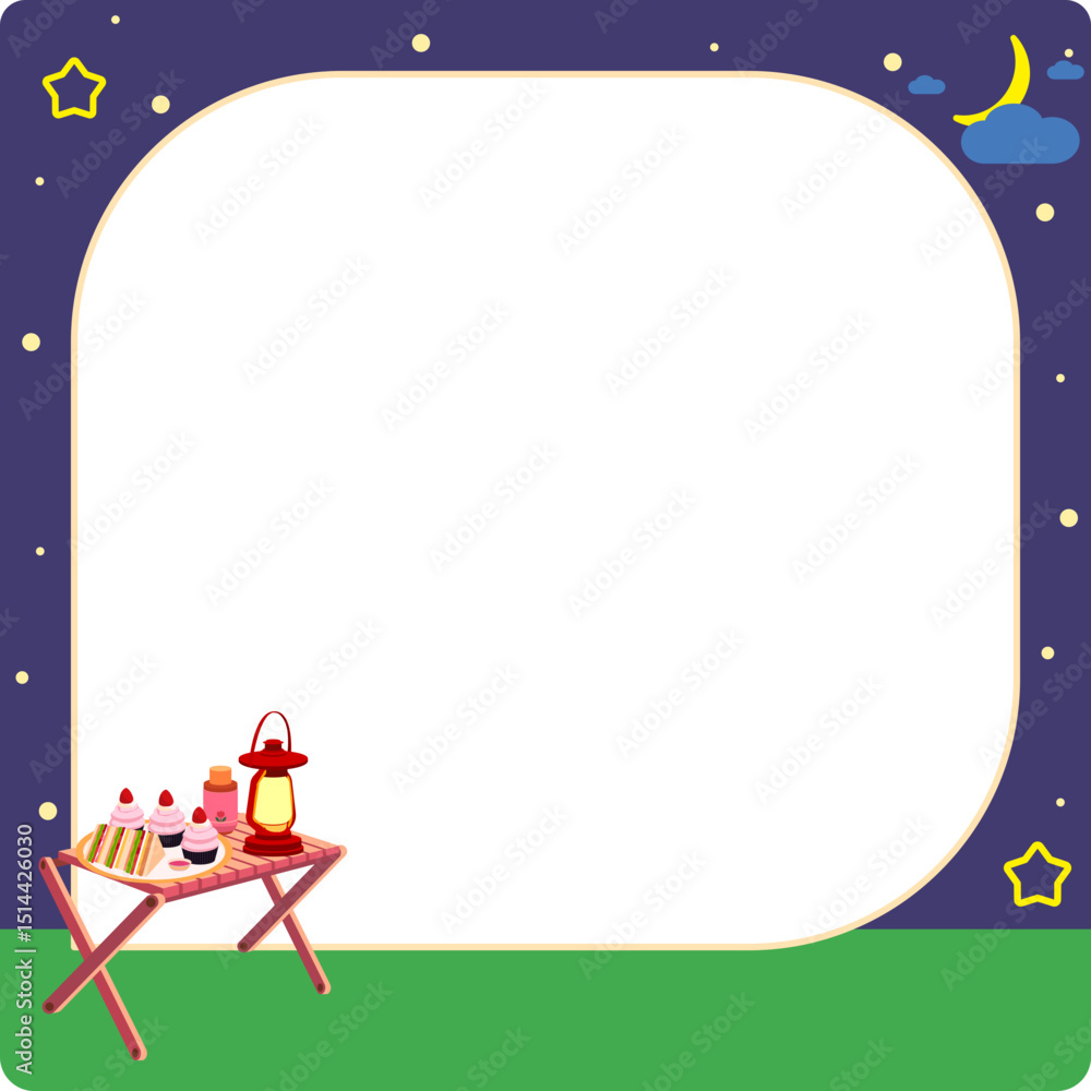 Obraz premium Night Picnic Note Card