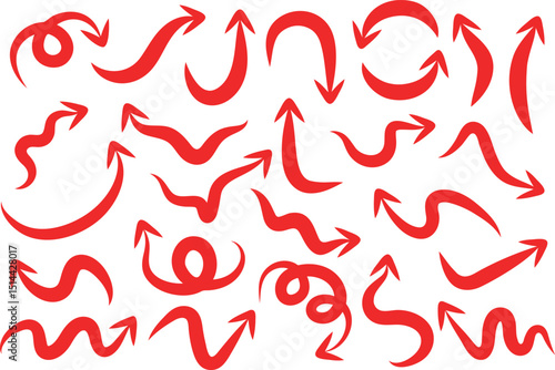 赤い矢印のアイコンセット
