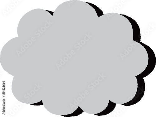 シンプルな雲形の吹き出し