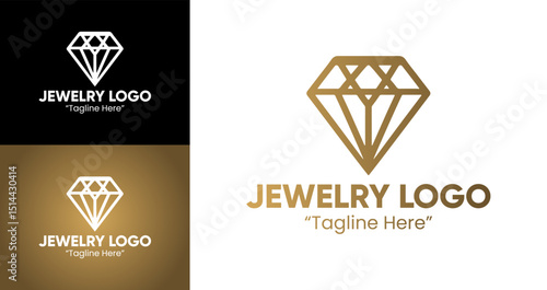 Elegant Gold Jewelry Logo Designs for Luxury and Branding