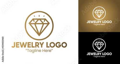 Sophisticated Gold Jewelry Logo Design for Elegant Branding