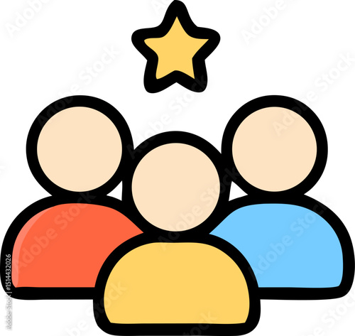 Community icon, symbolizing global communication and connectivity. Suitable for international business, teamwork, global network concepts.