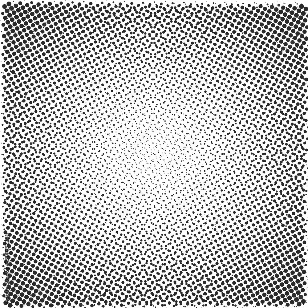 Halftone Dots: A geometric visual display, a study in contrast, where tiny dots form a captivating pattern Halftone Dots: A geometric visual display, a study in contrast, where tiny dots form a captivating pattern
