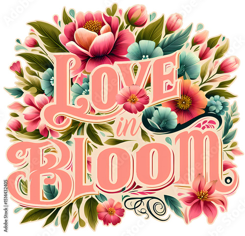 Love in Bloom, typography