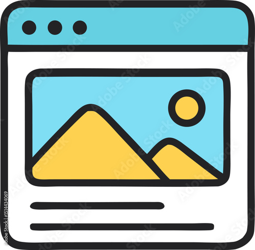 Landing page icon; perfect for web development, programming, technology concepts, software engineering, coding tutorials.