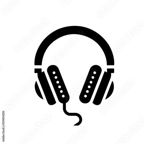Headphones Silhouette for Music and Technology Design