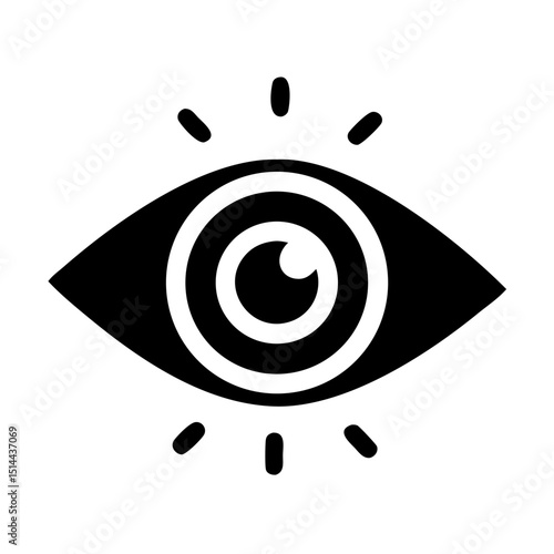 Esoteric Eye Symbol – Black Vector All-Seeing Eye Icon

