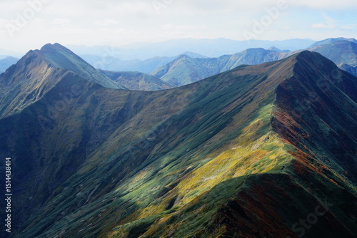 Mt. Tanigawa in autumn foliage season