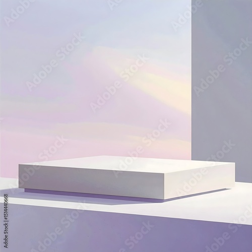 Minimalist 3D Render of a Product Display Stage