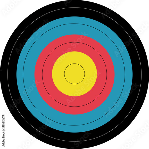 Archery Target Board Vector Illustration