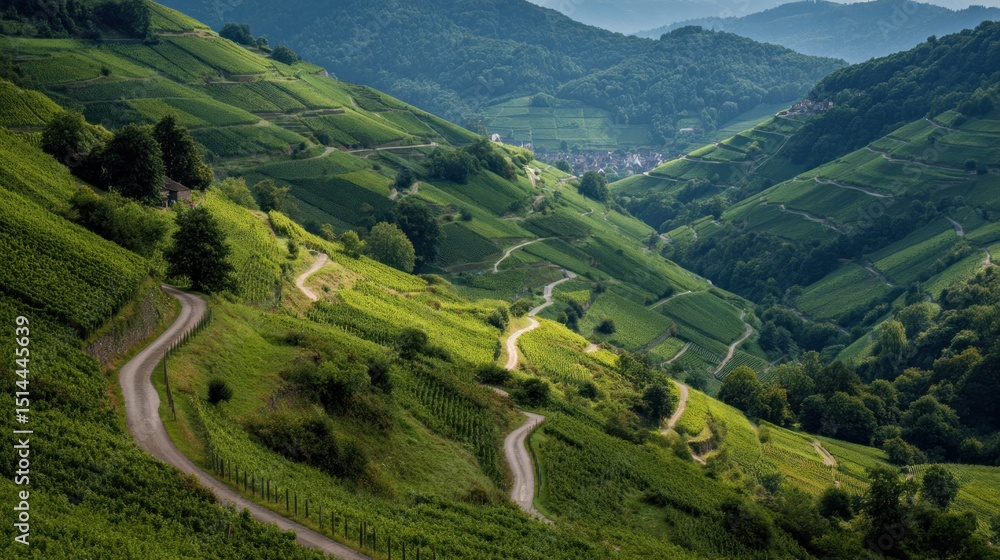 Obraz premium Serene Vineyard Hills