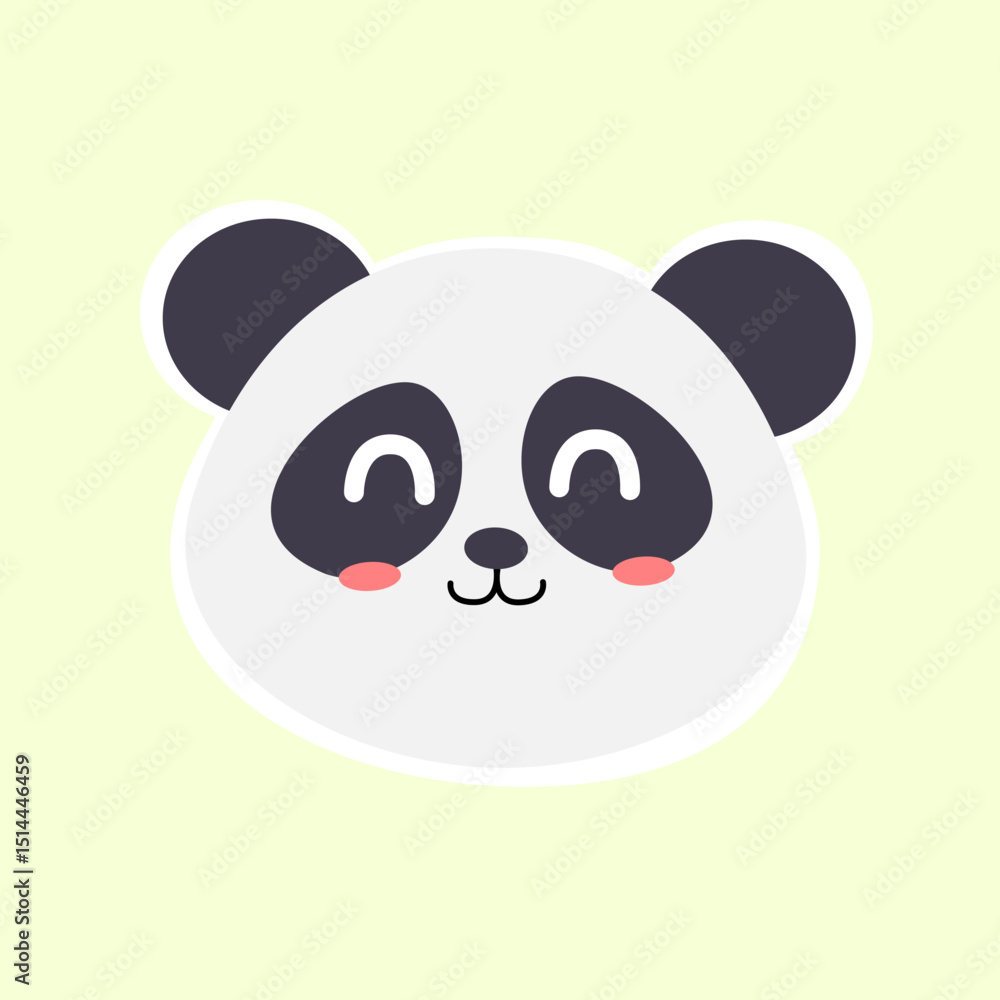 Fototapeta premium Cute panda vector. Animal illustration. Can be used for wallpaper and sticker