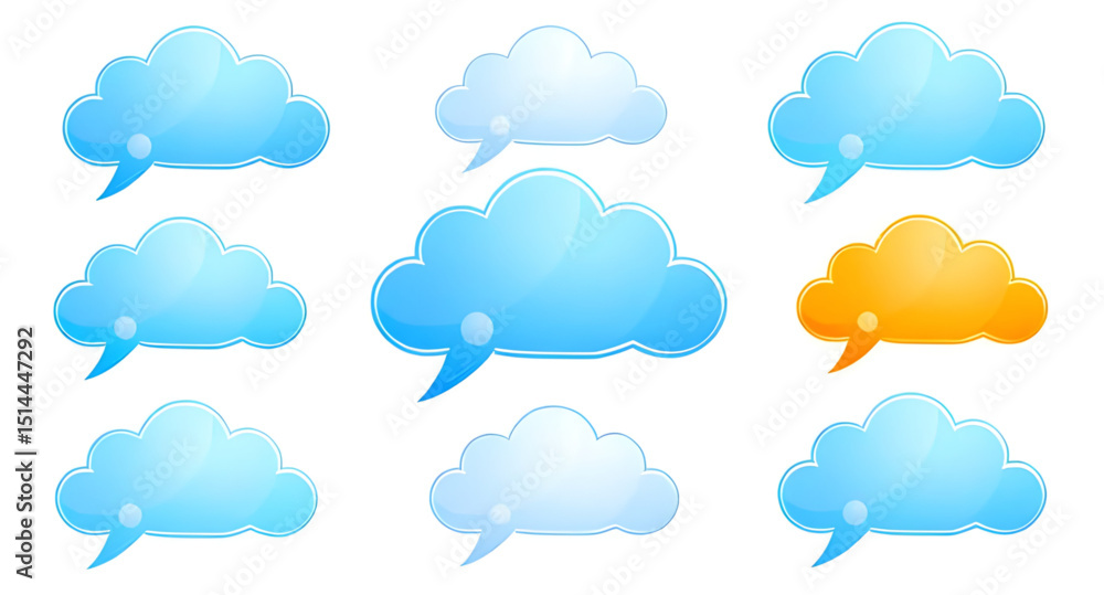 Cloud speech bubbles set, Cartoon cloud speech bubbles, Cloud chat bubbles vector, Comic speech bubble cloud, Speech bubble cloud icons, Cloud-shaped text bubbles, Hand-drawn cloud speech bubbles, Cut Cloud speech bubbles set, Cartoon cloud speech bubbles, Cloud chat bubbles vector, Comic speech bubble cloud, Speech bubble cloud icons, Cloud-shaped text bubbles, Hand-drawn cloud speech bubbles, Cut