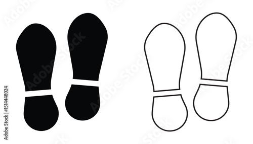 shoe footprints icon. shoe footprints isolated on transparent background, shoe footprints PNG. vector collection. eps file.