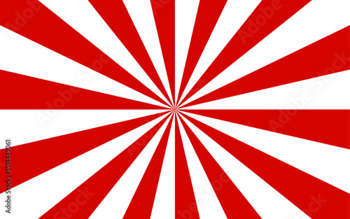 Abstract high-contrast, radial burst background with red and white curved stripes central focal point.  Dynamic spiral effect reminiscent of retro candy swirls or vintage sunburst posters.